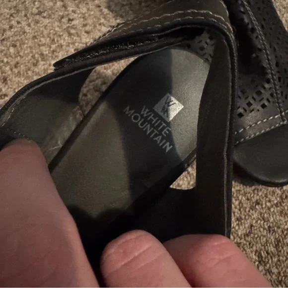 Black Perforated Sandals - Picture 2 of 4